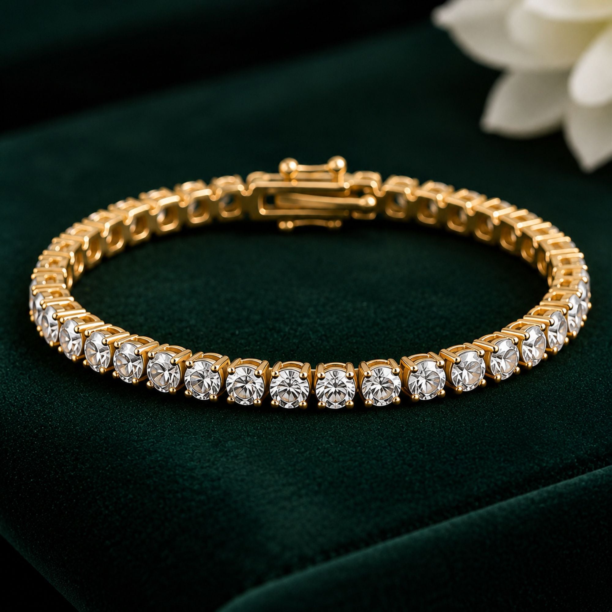 Goldfarbenes Kristallarmband
