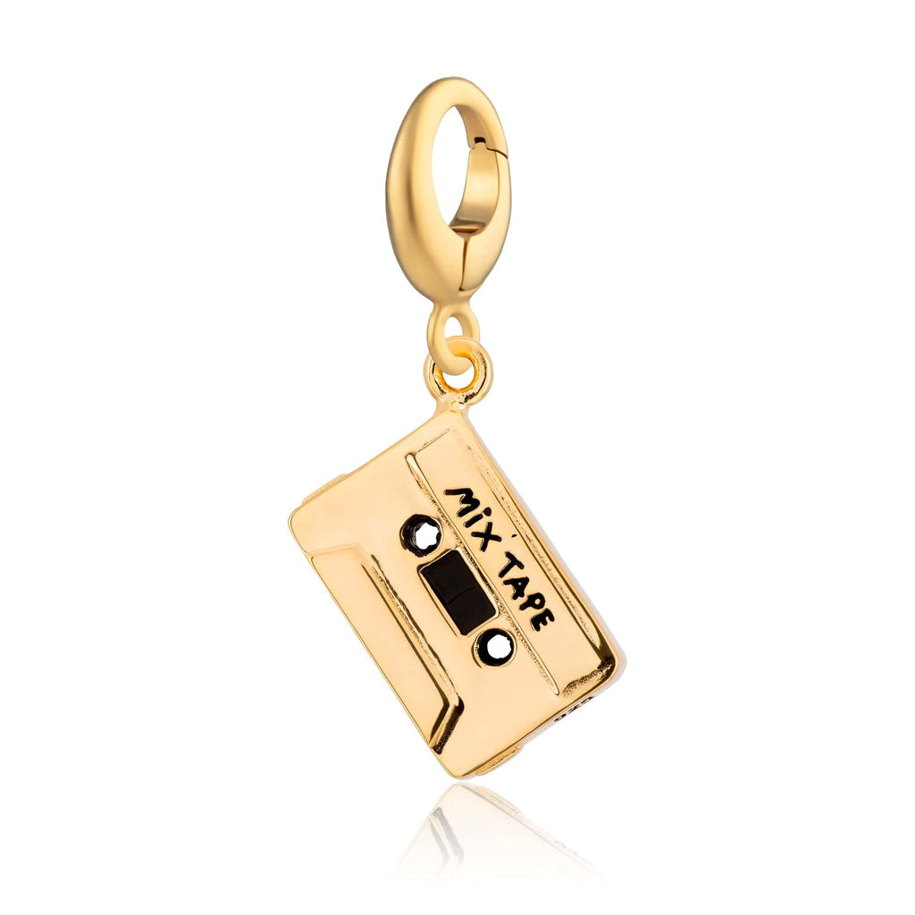18ct Gold Plated Sterling Silver Cassette Tape Charm