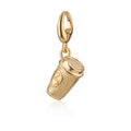 18ct Gold Plated Sterling Silver Coffee Cup Charm Necklace